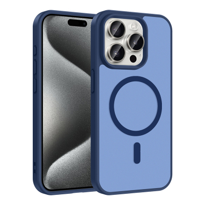 Apple iPhone 15 Pro Max Kılıf M-safe Şarj Özellikli Zore Babet Kapak - 4