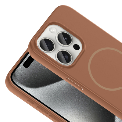 Apple iPhone 15 Pro Max Kılıf M-safe Şarj Özellikli Zore Meta Kapak - 17