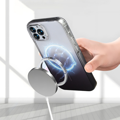 Apple iPhone 15 Pro Max Kılıf M-Safe Şarj Özellikli Zore Septik Silikon Kapak - 11