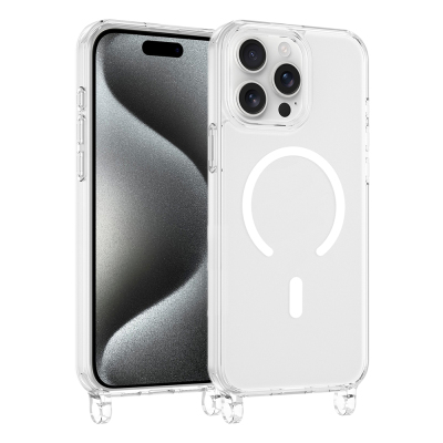 Apple iPhone 15 Pro Max Kılıf M-safe Şarj Özellikli Zore X-Rop Kapak - 1
