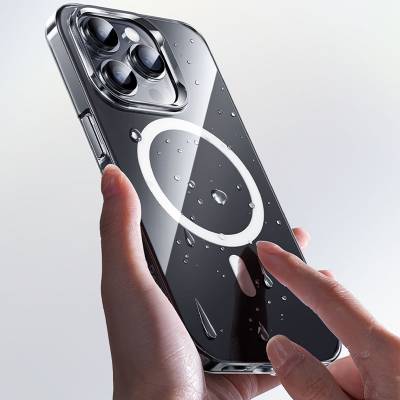 Apple iPhone 15 Pro Max Kılıf Magsafe Şarj Özellikli Benks ​​​​​​Crystal Serisi Şeffaf Kapak - Thumbnail