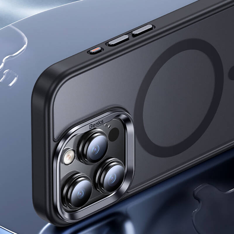 Apple iPhone 15 Pro Max Kılıf Magsafe Şarj Özellikli Benks Mist Protective Kapak - 14