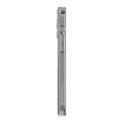 Apple iPhone 15 Pro Max Kılıf Magsafe Şarj Özellikli Parlayan Simli Şeffaf Lisanslı Switcheasy Starfield-M Kapak - 14