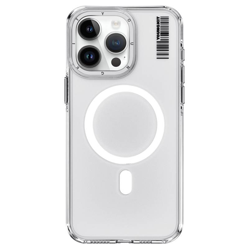 Apple iPhone 15 Pro Max Kılıf Magsafe Şarj Özellikli Şeffaf Youngkit Crystal Shield Serisi Kapak - 1