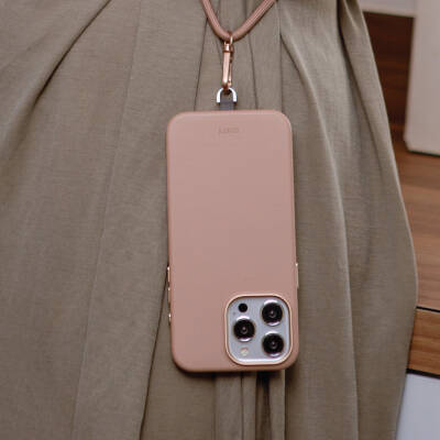 Apple iPhone 15 Pro Max Kılıf Magsafe Şarj Özellikli Soft Arka Yüzey Askı İpli Coehl Muse Kapak - 5