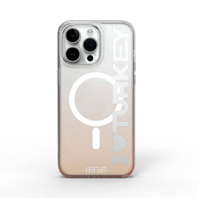 Apple iPhone 15 Pro Max Kılıf Magsafe Şarj Özellikli Transparan Renk Geçişli Wiwu Turkey C Serisi Kapak - 10