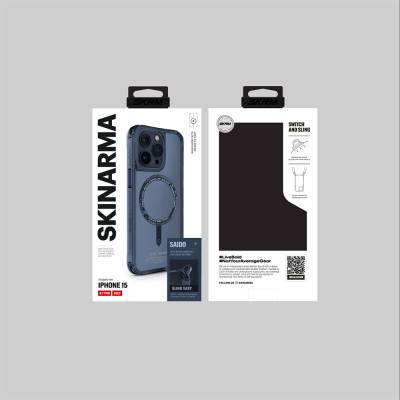 Apple iPhone 15 Pro Max Kılıf SkinArma Şeffaf Airbag Tasarımlı Magsafe Şarj Özellikli Saido Kapak - 2