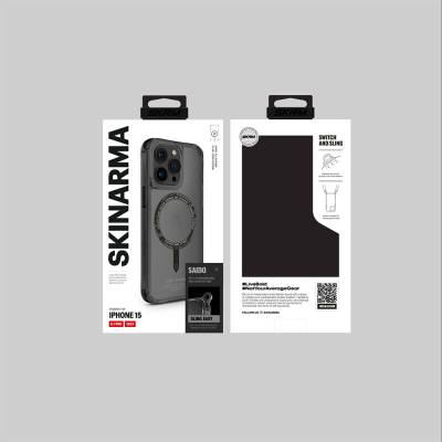 Apple iPhone 15 Pro Max Kılıf SkinArma Şeffaf Airbag Tasarımlı Magsafe Şarj Özellikli Saido Kapak - 11