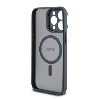 Apple iPhone 15 Pro Max Kılıf TUMI Orjinal Lisanslı Magsafe Şarj Özellikli Kamera Standlı Buzlu Mat Kapak - 8