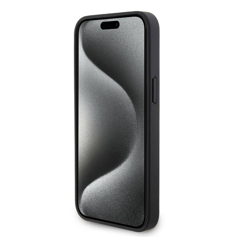 Apple iPhone 15 Pro Max Kılıf U.S. Polo Assn. Orjinal Lisanslı Suni Deri Arka Yüzey Baskı Logolu Örgü Desenli Kapak - 22