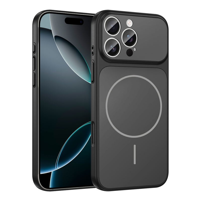 Apple iPhone 15 Pro Max Kılıf Zore M-Safe Şarj Özellikli Kamera Korumalı Formen Kapak - 3