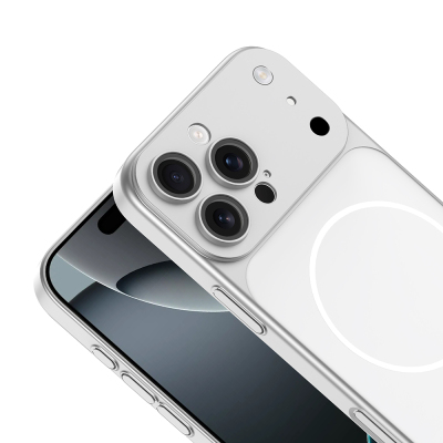 Apple iPhone 15 Pro Max Kılıf Zore M-Safe Şarj Özellikli Kamera Korumalı Spark Kapak - 10