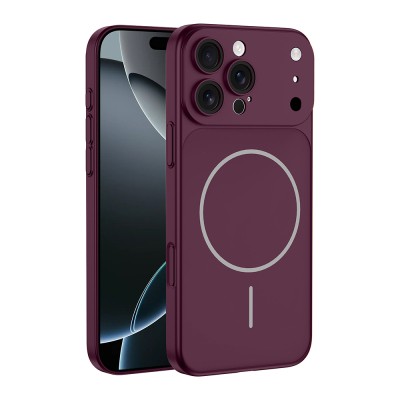 Apple iPhone 15 Pro Max Kılıf Zore M-Safe Şarj Özellikli Kamera Korumalı Spark Kapak - 4