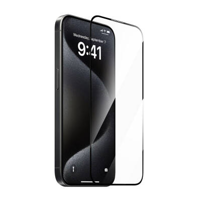 Apple iPhone 15 Pro Max Wiwu GT-008 Polimer Oleofobik Kaplama Şeffaf Pürüzsüz Temperli Cam Ekran Koruyucu 10'lu Paket - 2