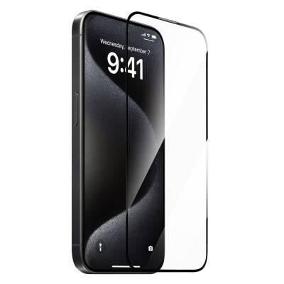 Apple iPhone 15 Pro Max Wiwu GT-009 Polimer Oleofobik Kaplama Şeffaf Pürüzsüz Temperli Cam Ekran Koruyucu - 1