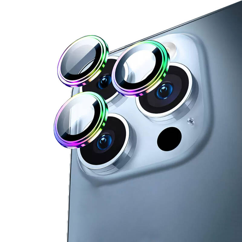 Apple iPhone 15 Pro Max Wiwu Lens Guard Metal Camera Lens Protector - 7