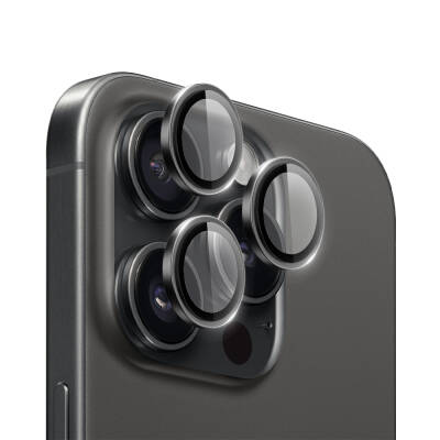 Apple iPhone 15 Pro Max Wiwu LG-004 PVD Lens Guard Metal Kamera Lens Koruyucu - 1