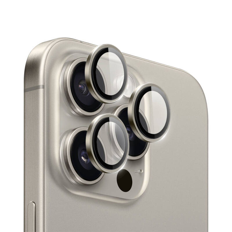 Apple iPhone 15 Pro Max Wiwu LG-004 PVD Lens Guard Metal Kamera Lens Koruyucu - 7