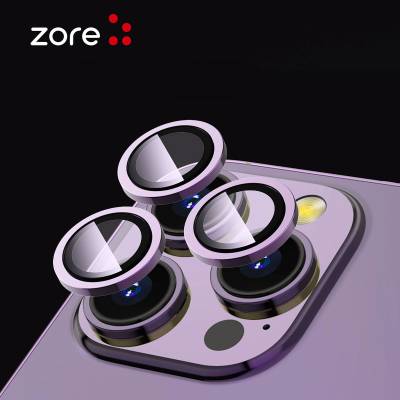 Apple iPhone 15 Pro Max Zore CL-12 Premium Safir Parmak İzi Bırakmayan Anti-Reflective Kamera Lens Koruyucu - 7