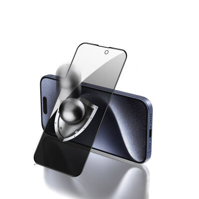 Apple iPhone 15 Pro Max Zore Rika Premium Privacy Temperli Cam Ekran Koruyucu - 6