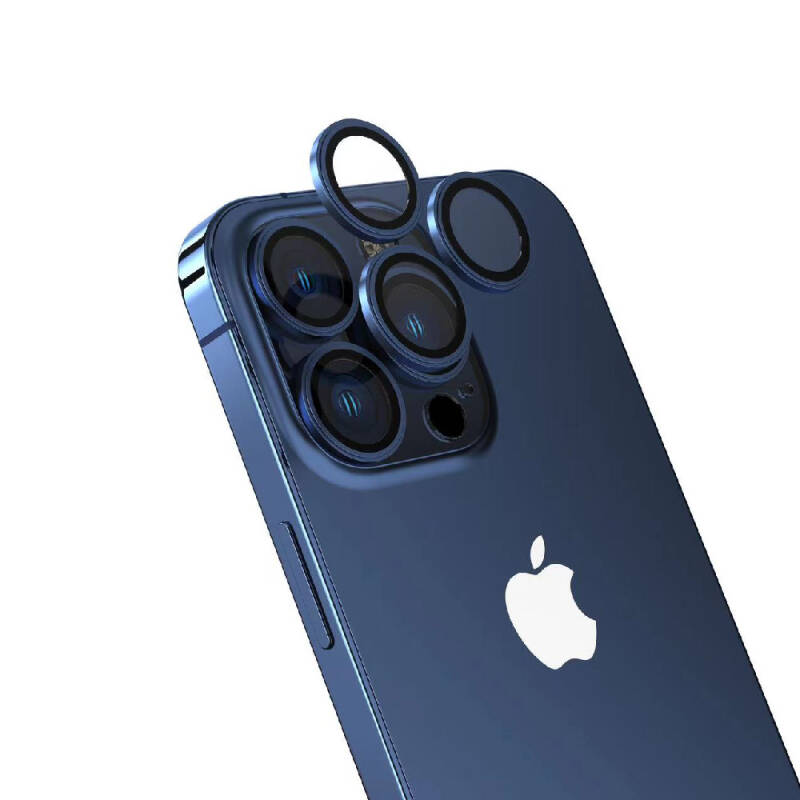 Apple iPhone 15 Pro Max Zore Safir CL-15 Parmak İzi Bırakmayan Anti-Reflective Kamera Lens Koruyucu - 3
