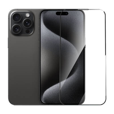 Apple iPhone 15 Pro Wiwu GT-008 Polimer Oleofobik Kaplama Şeffaf Pürüzsüz Temperli Cam Ekran Koruyucu 10'lu Paket - 3