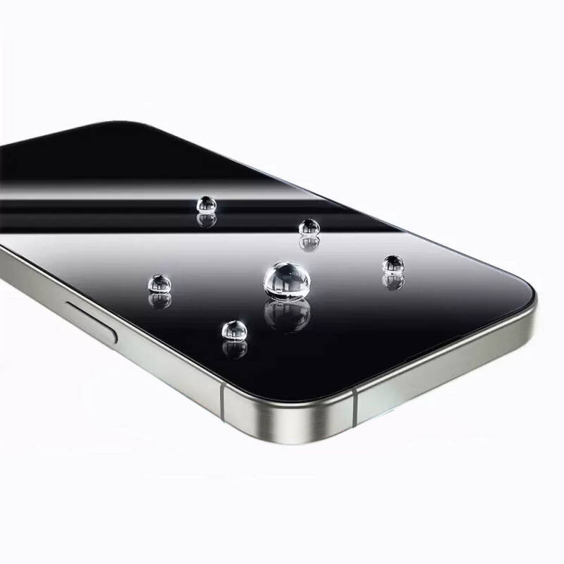 Apple iPhone 15 Pro Wiwu GT-008 Polimer Oleofobik Kaplama Şeffaf Pürüzsüz Temperli Cam Ekran Koruyucu 10'lu Paket - 4