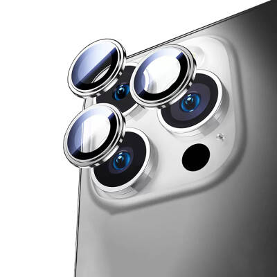 Apple iPhone 15 Pro ​​​Wiwu Lens Guard Metal Kamera Lens Koruyucu - 6