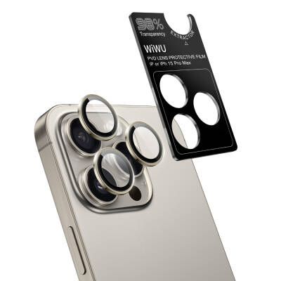 Apple iPhone 15 Pro Wiwu LG-003 Lens Guard Scratch Resistant Sapphire Camera Lens Protector - 5