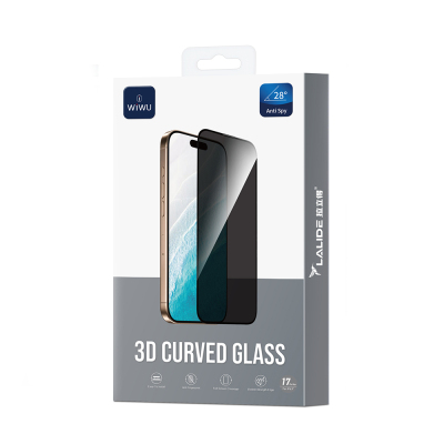 Apple iPhone 15 Pro Wiwu LLD302 3D Curved iPrivacy Fingerprint-Resistant Tempered Glass Screen Protector - 4