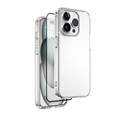 Apple iPhone 15 Pro Wiwu Wi-IP001 Kılıf Ekran Koruyucu Kamera Lensi 3in1 Koruma Seti - 1