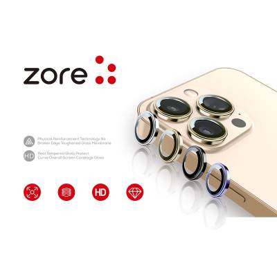Apple iPhone 15 Pro Zore CL-12 Premium Safir Kamera Lens Koruyucu - Thumbnail