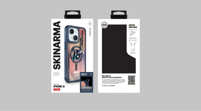 Apple iPhone 15 SkinArma Magsafe Şarj Özellikli Sticker Yapıştırmalı Drift Kapak - 12