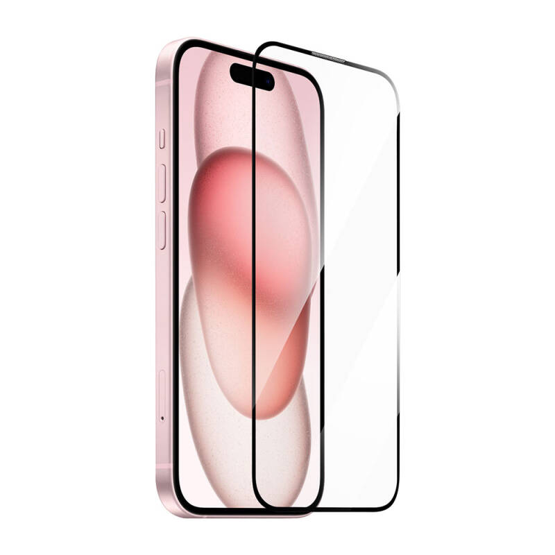 Apple iPhone 15 Wiwu GT-008 Polimer Oleofobik Kaplama Şeffaf Pürüzsüz Temperli Cam Ekran Koruyucu 10'lu Paket - 1