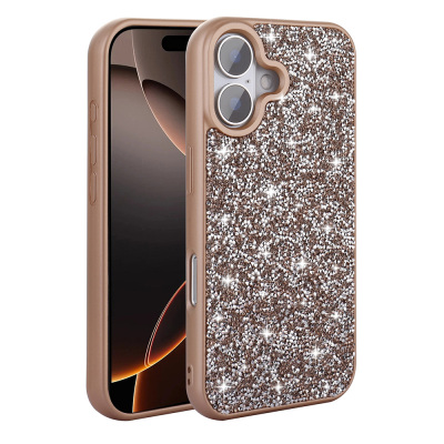 Apple iPhone 16 Case Bright Stone Design Zore Diamond Cover - 16