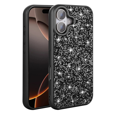 Apple iPhone 16 Case Bright Stone Design Zore Diamond Cover - 18