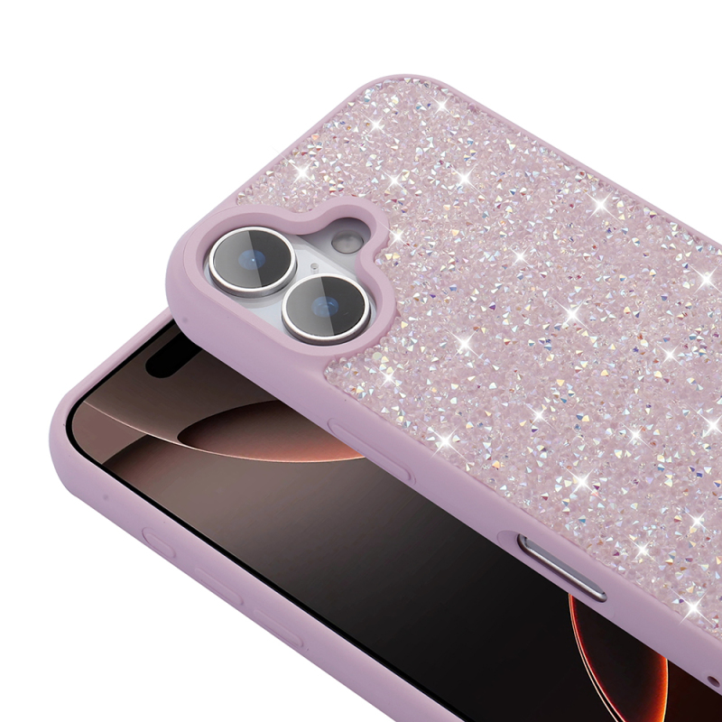 Apple iPhone 16 Case Bright Stone Design Zore Diamond Cover - 9