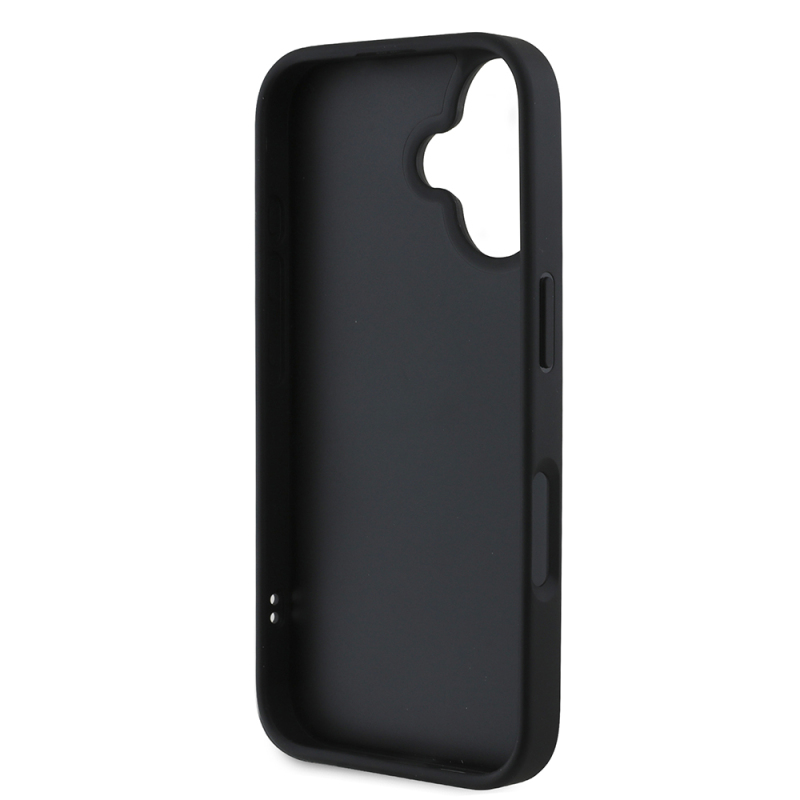 Apple iPhone 16 Case DKNY Original Licensed Card Holder 3D Written Repeat Texture Pattern Cover - 8