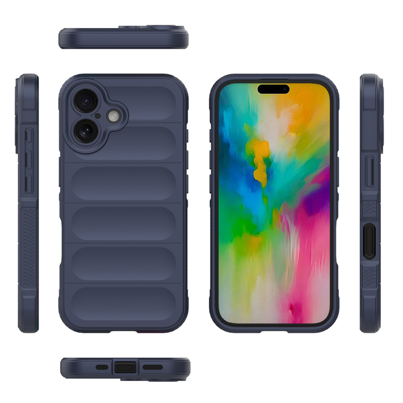 Apple iPhone 16 Case Flexible TPU Hollow Back Surface Design Zore Etnik Silicone Cover - 5