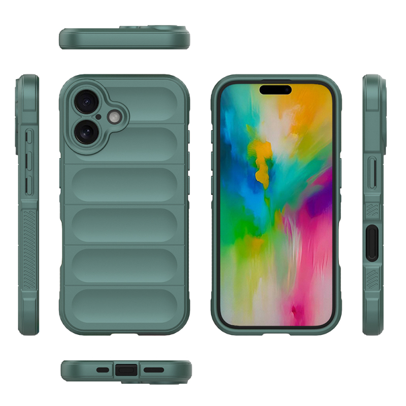 Apple iPhone 16 Case Flexible TPU Hollow Back Surface Design Zore Etnik Silicone Cover - 6