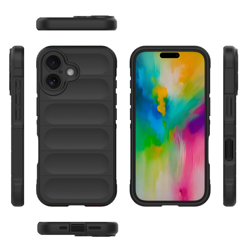 Apple iPhone 16 Case Flexible TPU Hollow Back Surface Design Zore Etnik Silicone Cover - 7