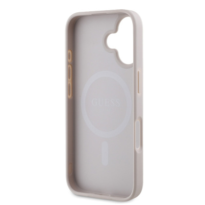 Apple iPhone 16 Case Guess Original Licensed Magsafe Charging Feature 4G Stripe Design Printed Cover - 18