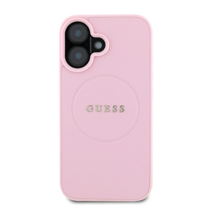 Apple iPhone 16 Case Guess Original Licensed Magsafe Charging Feature and Text Logo Grained Cover - 13