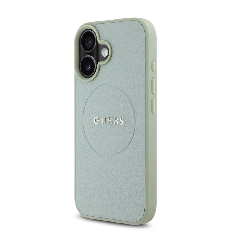 Apple iPhone 16 Case Guess Original Licensed Magsafe Charging Feature and Text Logo Grained Cover - 18