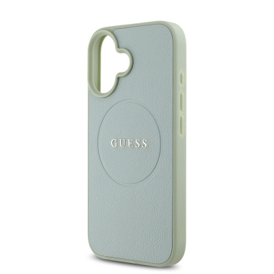 Apple iPhone 16 Case Guess Original Licensed Magsafe Charging Feature and Text Logo Grained Cover - 22