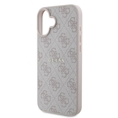 Apple iPhone 16 Case Guess Original Licensed Magsafe Charging Featured 4G Patterned Text Logo Cover - 13