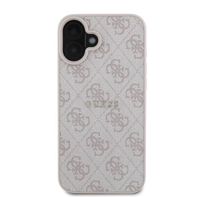 Apple iPhone 16 Case Guess Original Licensed Magsafe Charging Featured 4G Patterned Text Logo Cover - 16