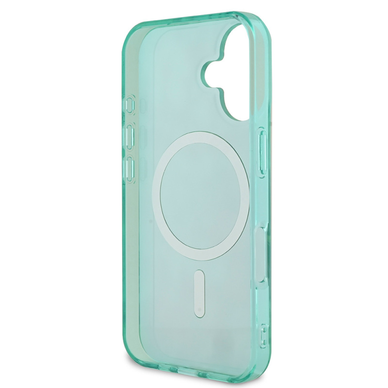 Apple iPhone 16 Case Guess Original Licensed Magsafe Charging Featured IML Printed Jungle Ring Cover - 8