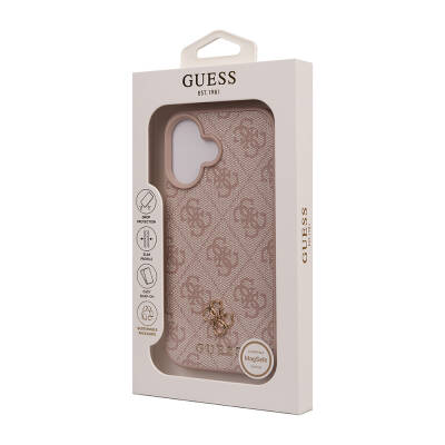 Apple iPhone 16 Case Guess Original Licensed Magsafe Charging Featured Small 4G Classic Cover - 6