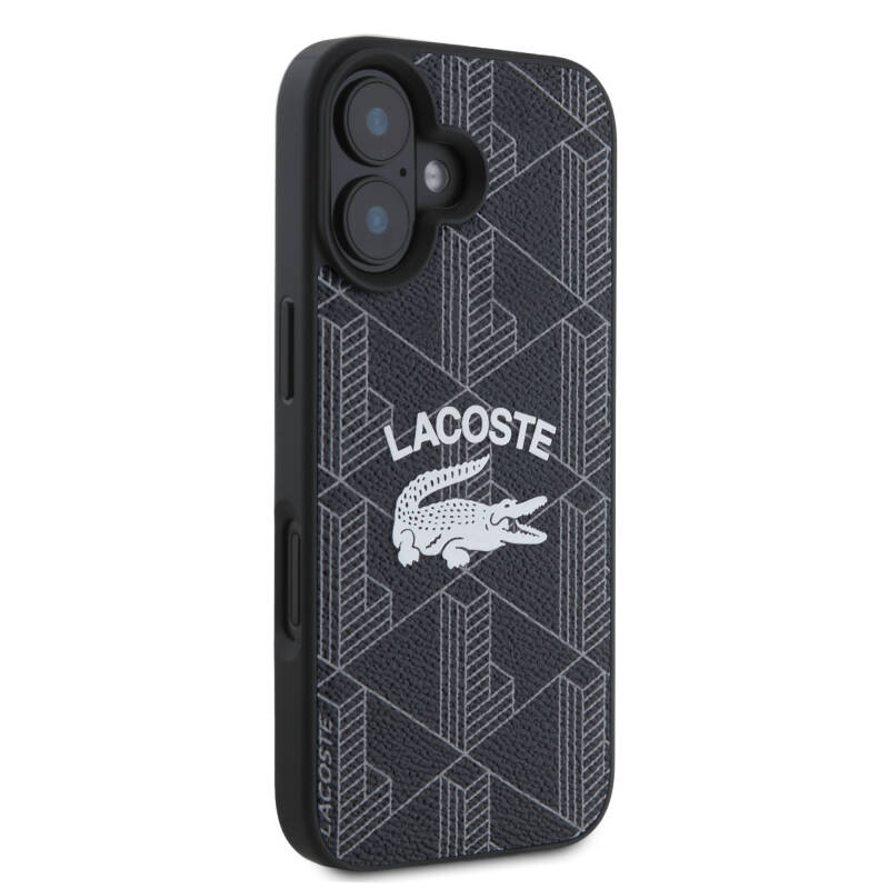 Apple iPhone 16 Case Lacoste Original Licensed Magsafe Charging Featured Mono Vintage Logo Cover - 4